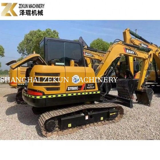 حفرة 6T Sany SY60C مستعملة مع أسطوانة هيدروليكية حفرة أصلية مصغرة