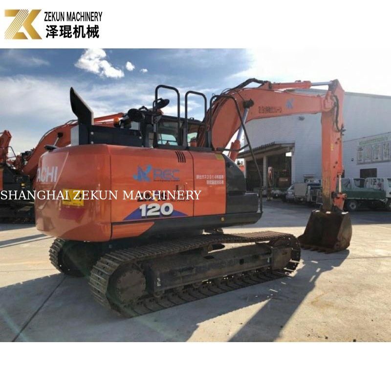 حفرة صغيرة مستعملة 12 طن حفرة هيتاشي ZX120 حفرة ZX120-6 مع محرك ISUZU