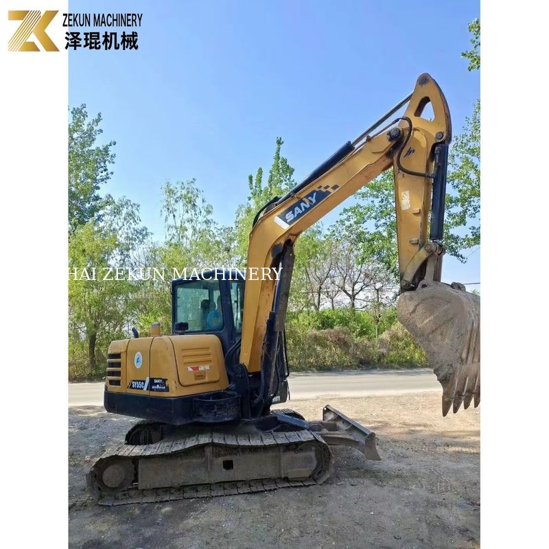 الحفرة Sany SY55C-9 المستعملة 5.5 طن الوزن التشغيلي الطلاء الأصلي