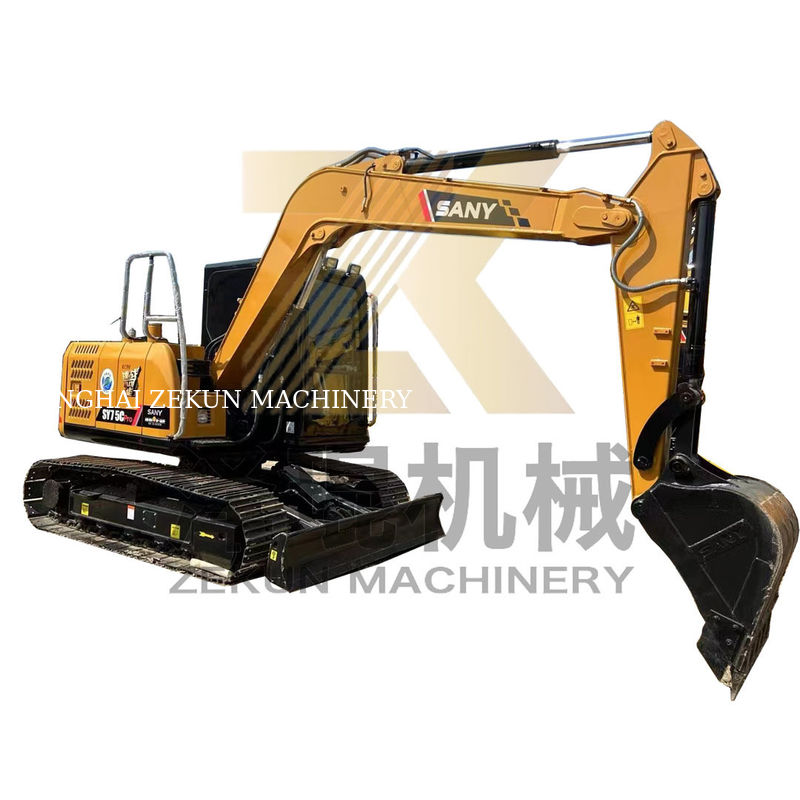 الحفرة Sany 75 C Pro مع أسطوانة هيدروليكية أصلية ومحرك ISUZU