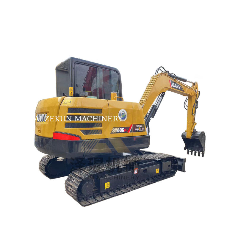 Sany SY60C Pro Crawler الحفار الهيدروليكي مع محرك Sany وساعات العمل 0-2000