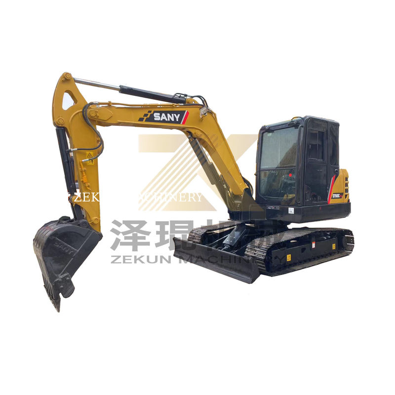 Sany SY60C Pro Excavator 0-2000 ساعات عمل 36KW مثالية لمشاريع البناء