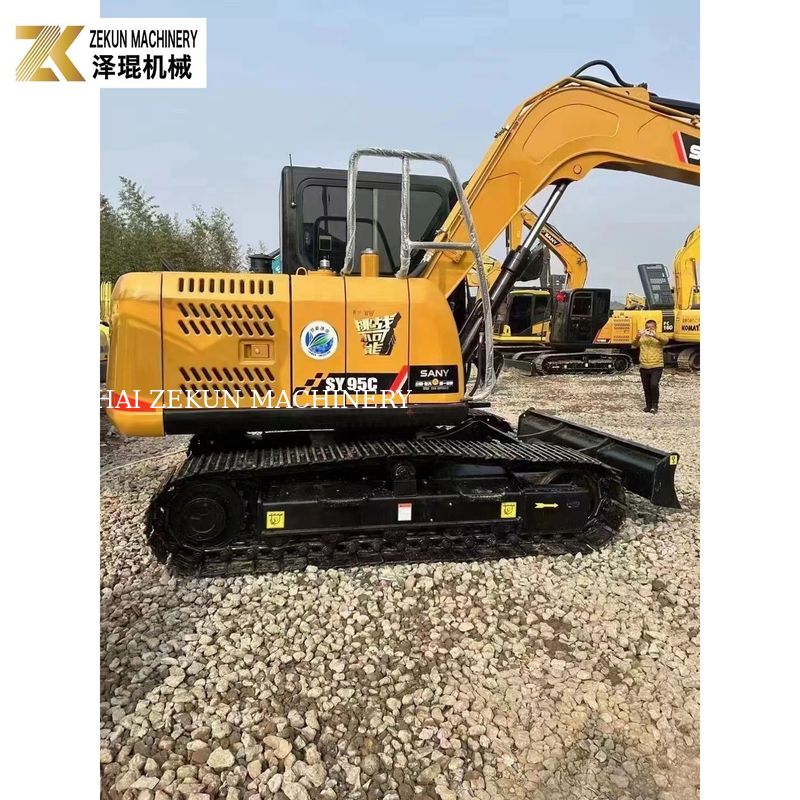 محرك مستورد Sany SY95C PRO الحفرة 9 طن مثالية لمشاريع البناء