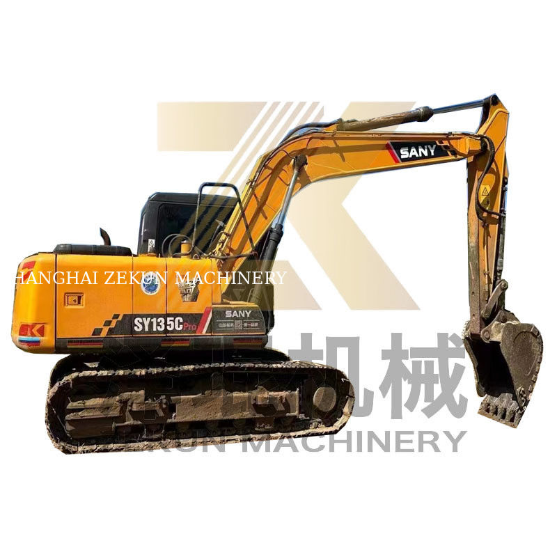 Sany SY135 Pro Excavator Crawler 0.6 m3 سعة دلو 2001-4000 ساعات عمل مستخدمة