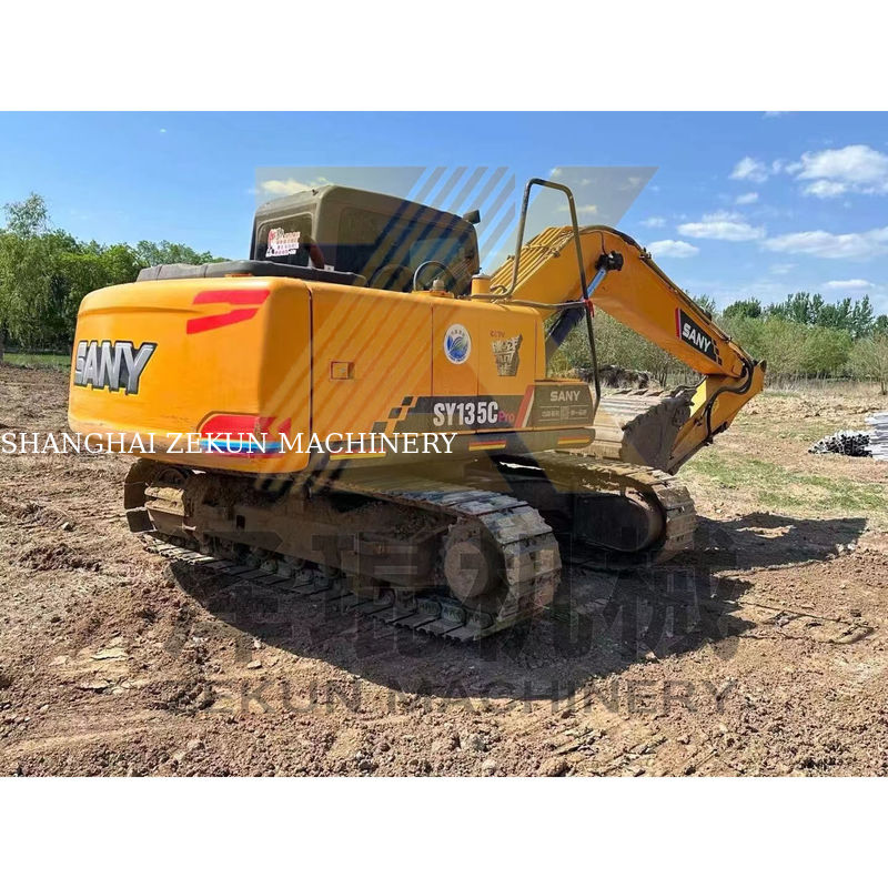 Sany SY135 Pro Excavator Crawler 0.6 m3 سعة دلو 2001-4000 ساعات عمل مستخدمة