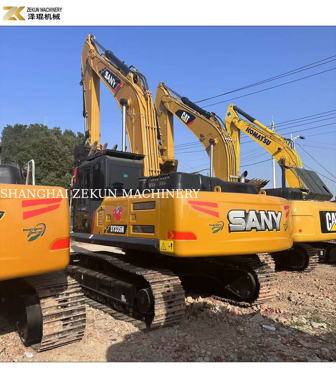 الحفرة Sany 335 المستعملة في 4000 ساعة عمل 35 طن الوزن التشغيلي
