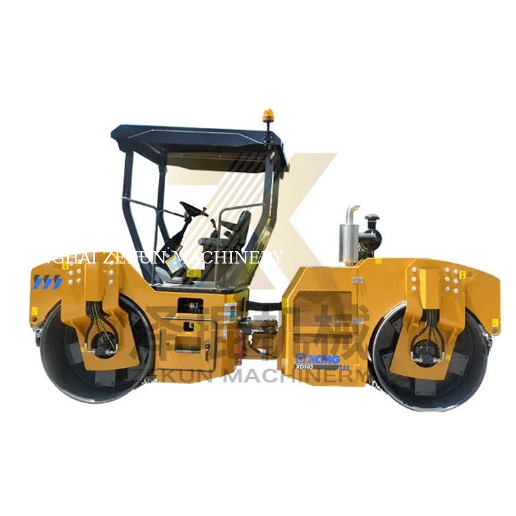 XCMG XD103 مستعمل 10 طن طبل مزدوج مع كابينة مرحلة الاتحاد الأوروبي الثانية