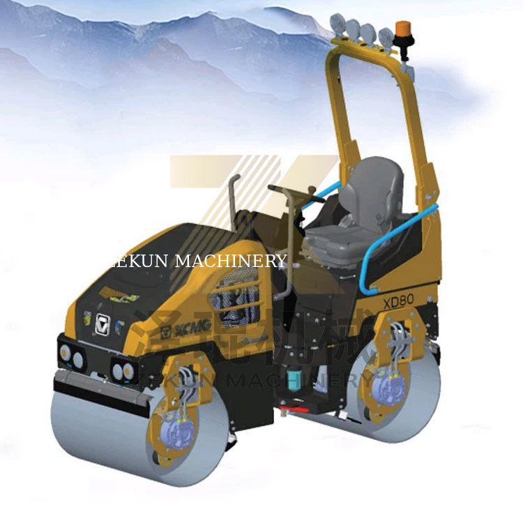 1.6ton XCMG XD80 الدوار الهزاز الخفيف الوزن EU المرحلة V معدات بناء الطرق