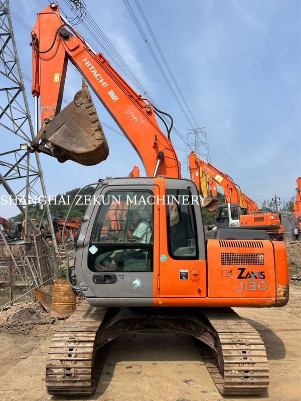 حفرة هيتاشي ZX130-6 مستعملة مع 11053hrs 4.6m طول البوم 34.3 MPa الضغط الهيدروليكي